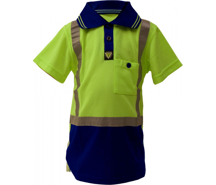 Caution Kids Hi-Vis Microfibre Polo