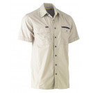 Bisley Flex & Move Utility Zip Stretch S/S Shirt