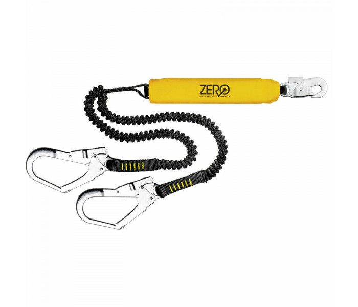 Zero ScaffPro Double Elasticated Lanyard w/ 2x Scaffhooks & 1x Snaphook